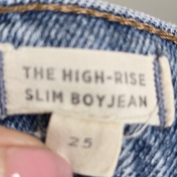 Madewell The High Rise Slim Boyjean in Neal Wash: Tencel Denim Edition Size 25 - Picture 9 of 10
